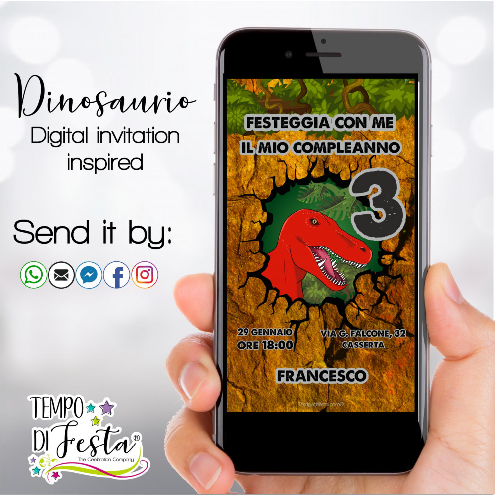 Dinosaur Digital invitation...
