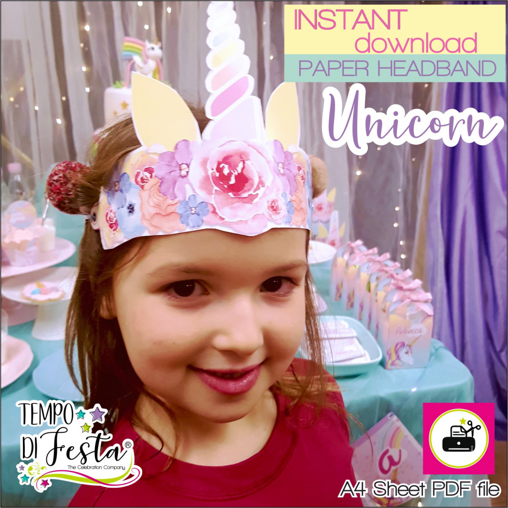 UNICORN HEADBAND TO PRINT