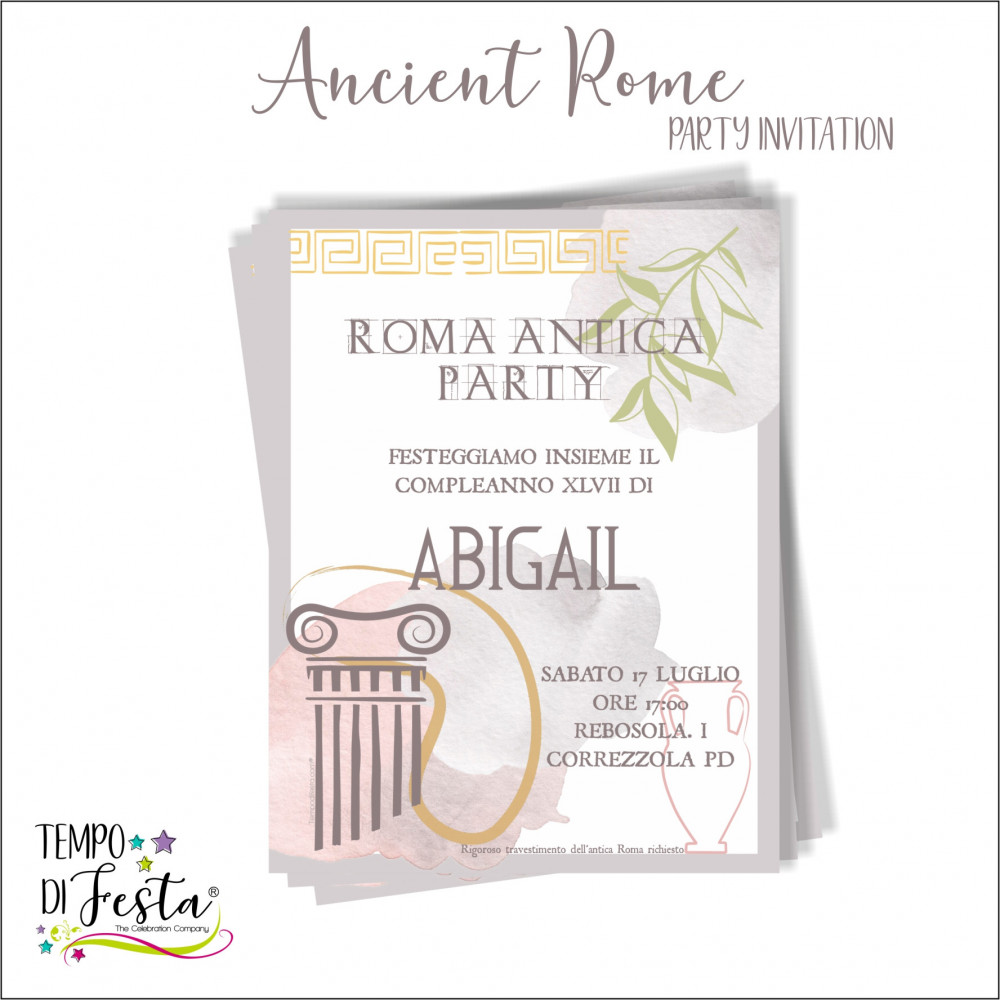 party invitations Ancient Rome