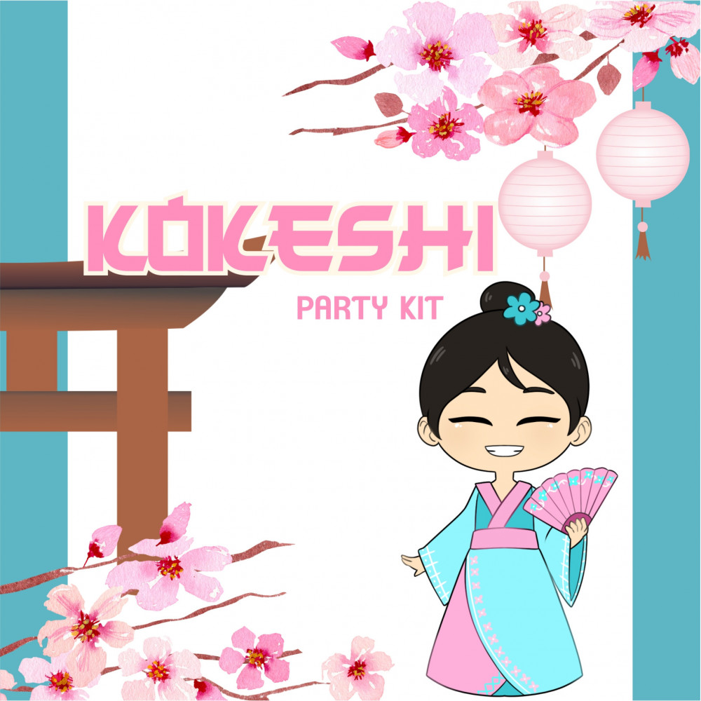 Kokeshi party kit digitale