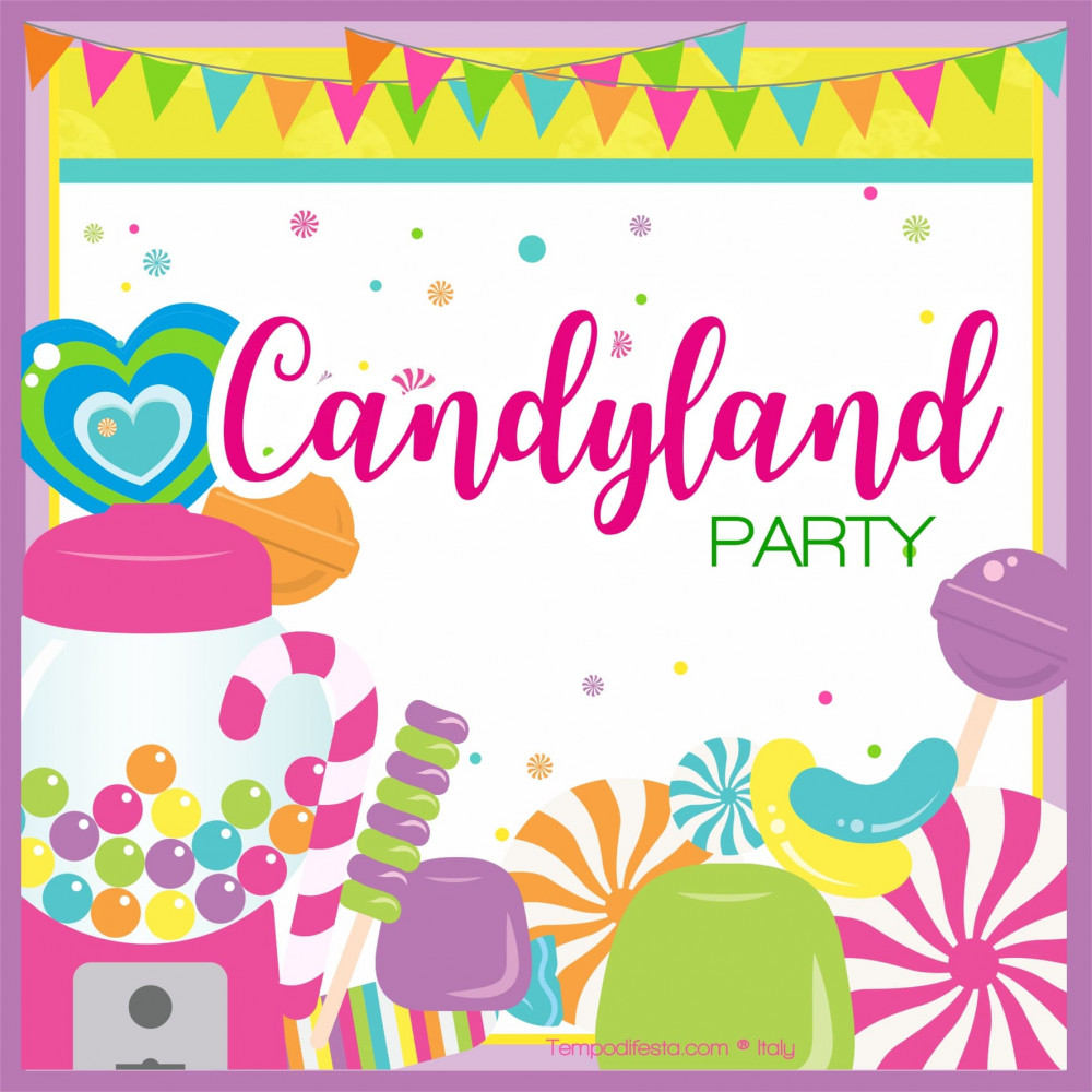 Candyland party kit digitale