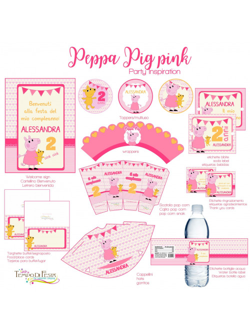 festa di compleanno a tema peppa pig, peppa pig party kit