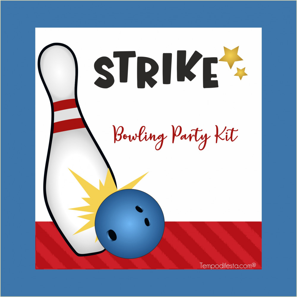 Bowling party kit digitale