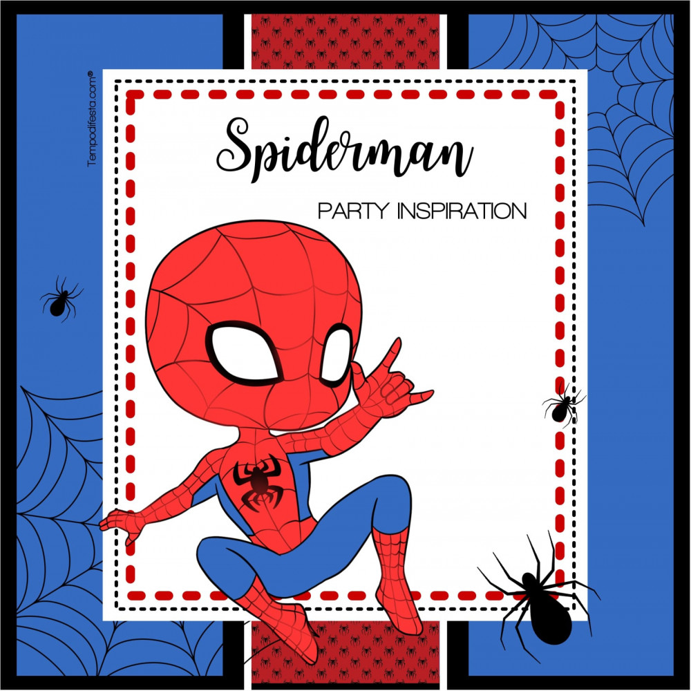 INVITO DIGITALE COMPLEANNO SPIDERMAN - Bomboniera Chic