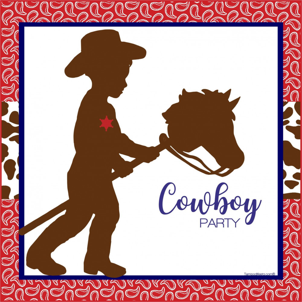Cowboy party kit digitale