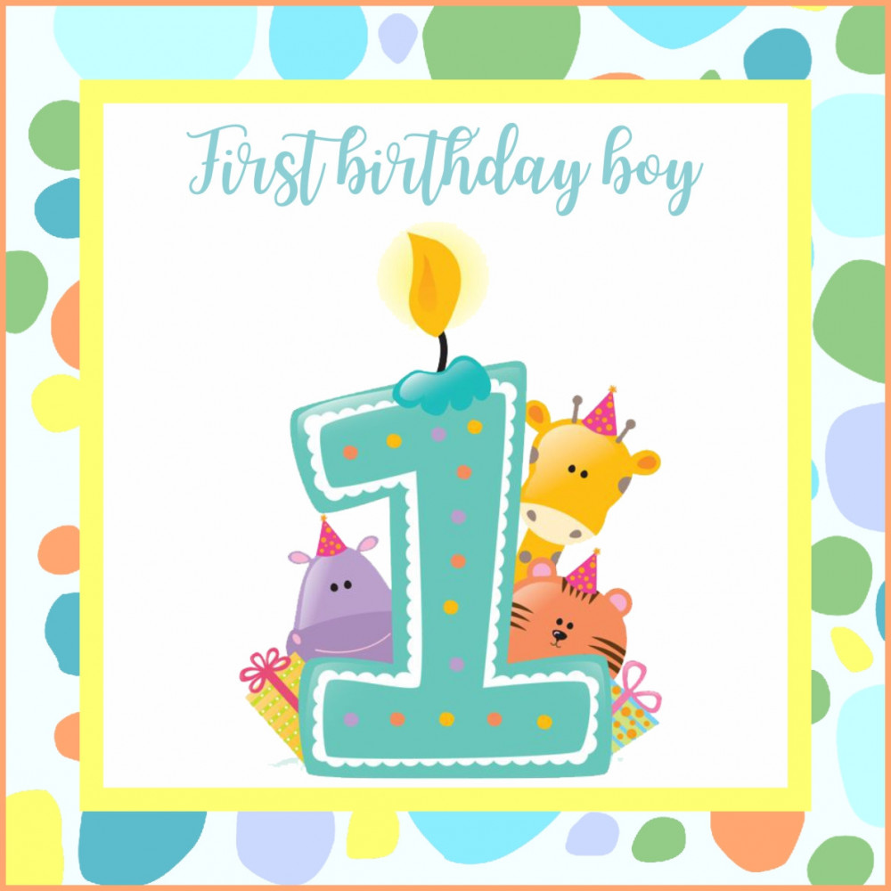 First Birthday Boy digital...