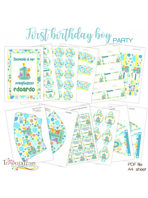 FIRST BIRTHDATY PARTY BOY CUSTOMIZED PARTY