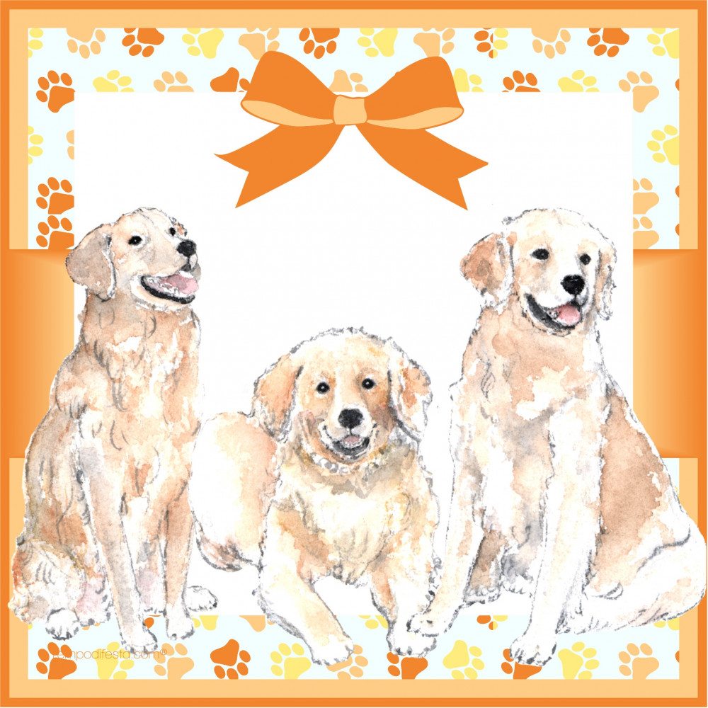 Golden Retriever digital party