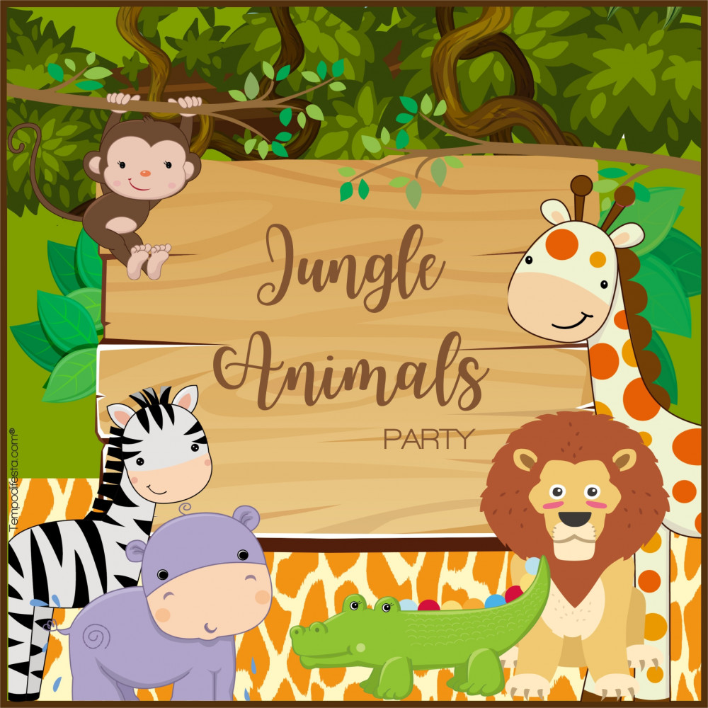 Animali della Giungla party kit digitale