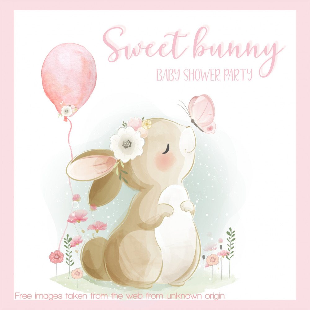 Sweet bunny digital party