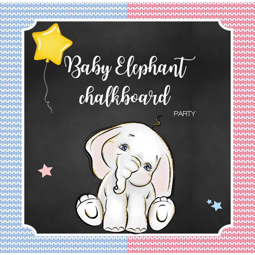 Baby Elephant Chalkboard...