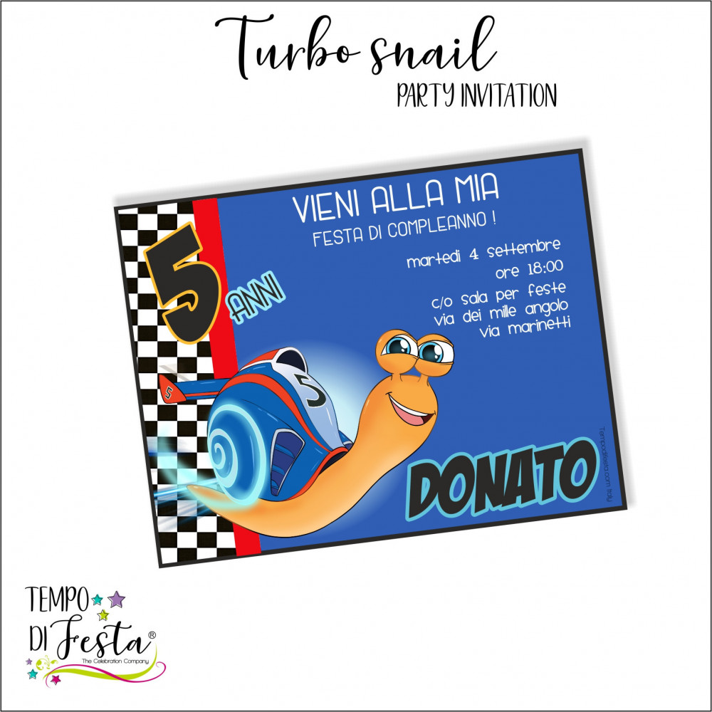 Turbo Snail Invitation
