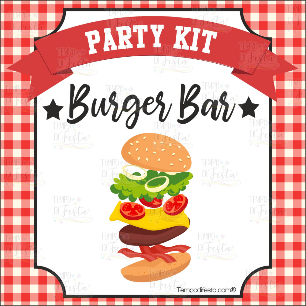 Burger Bar party kit digitale