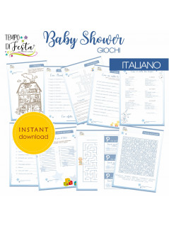 Giochi per baby shower con sirene, giochi stampabili per baby shower,  download PDF -  Italia