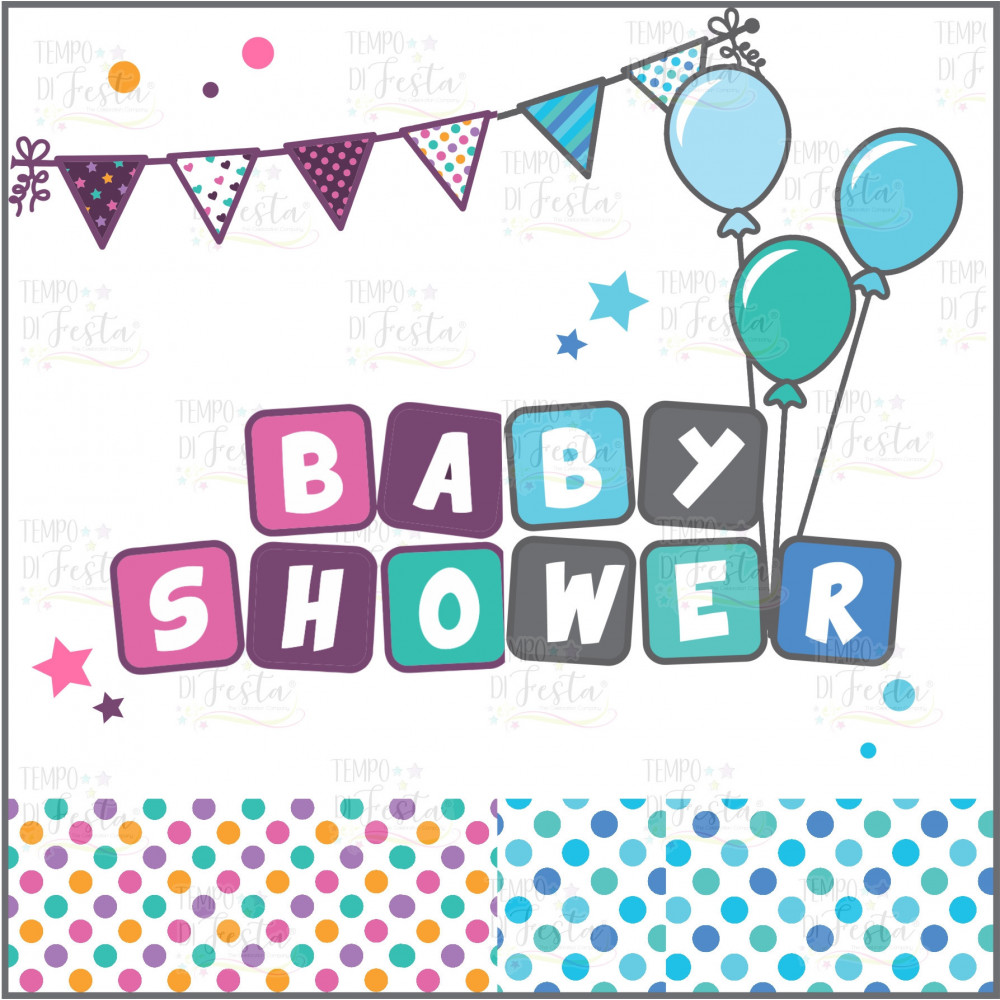 Baby blocks party kit digitale