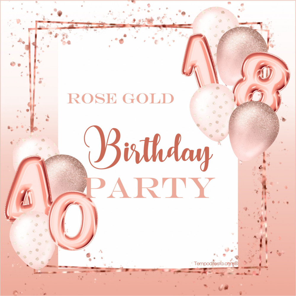 Rose Gold Birthday digital...