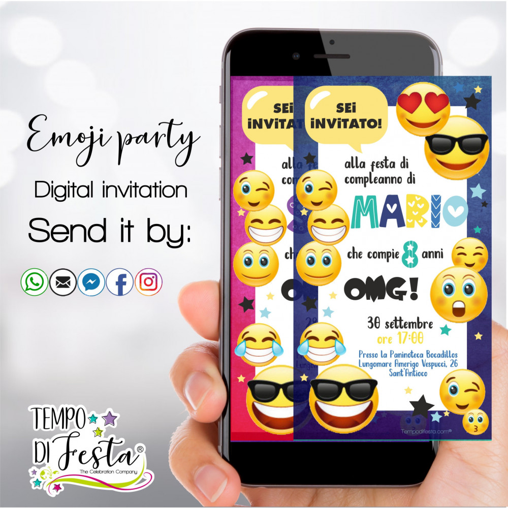Emoji digital invitation...
