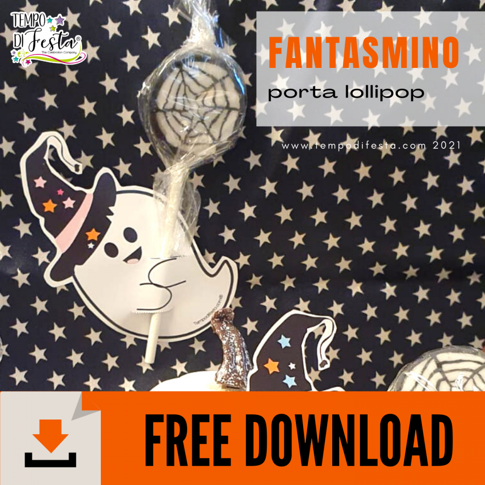 Printable ghost lollipop holders Free download