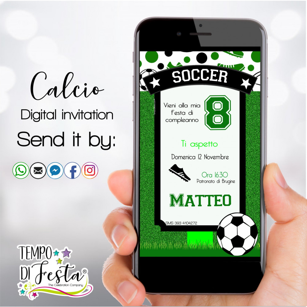 Soccer invitation for WHATSAPP