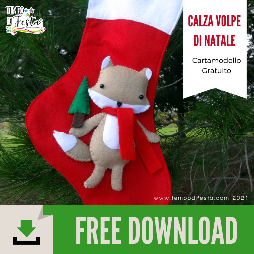 Calza volpe di Natale...