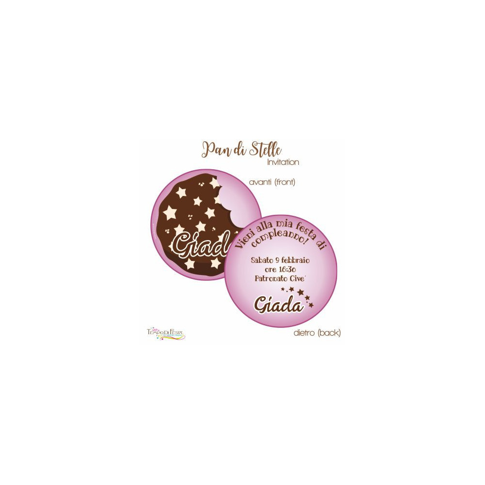 PAN DI STELLE INVITI PERSONALIZZATI PAN DI STELLE INVITI PERSONALIZZATI