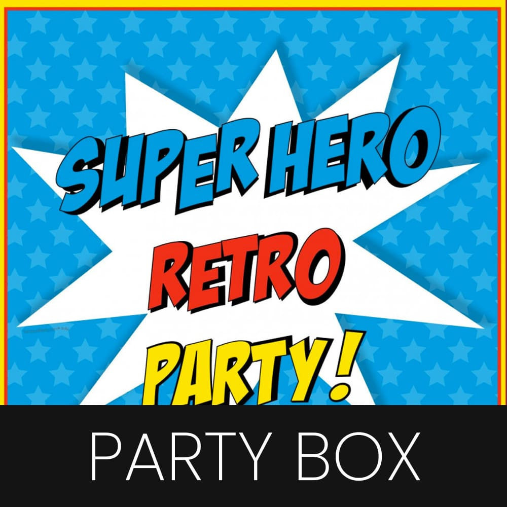 SUPERHERO RETRO Party box