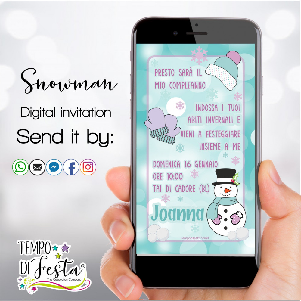 Snowman invitation for...