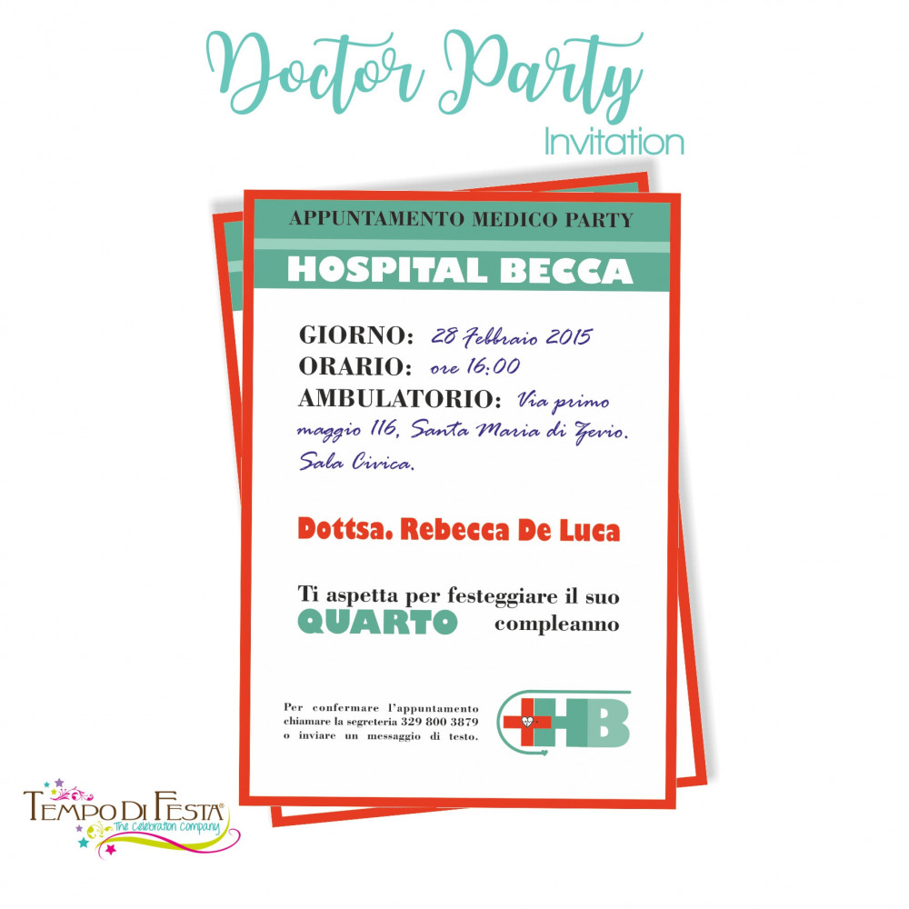 DOCTOR PARTY INVITATION DOCTOR PARTY INVITATION