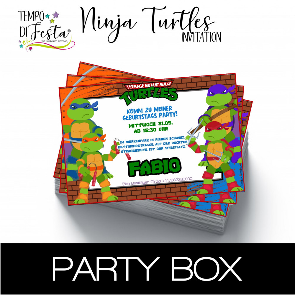 Ninja Turtles invitations...