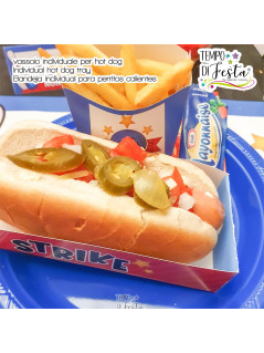 Vassoio individuale per hot dog personalizado a tema