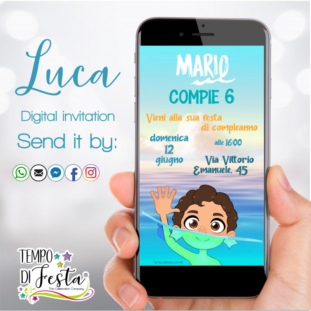 Luca, invitacion digital para WhatsApp.