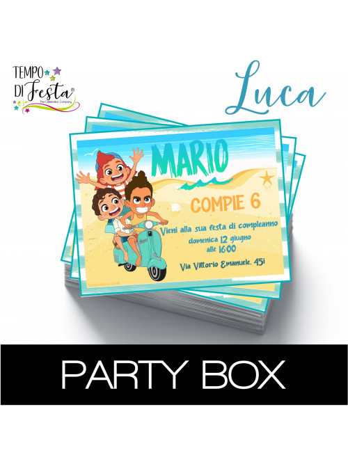 Luca disney pixar invitaciones en papel