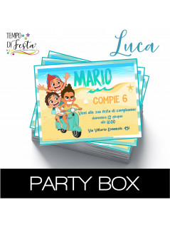 Luca disney pixar invitations in a box
