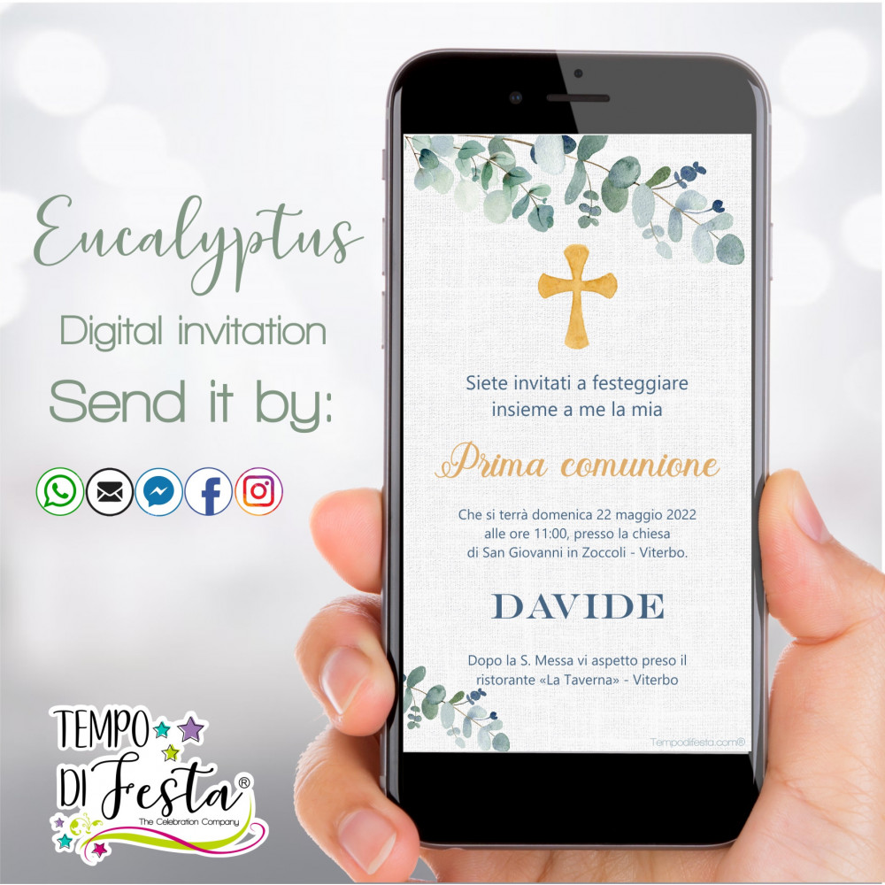 Eucalyptus, Digital invitation for WhatsApp.