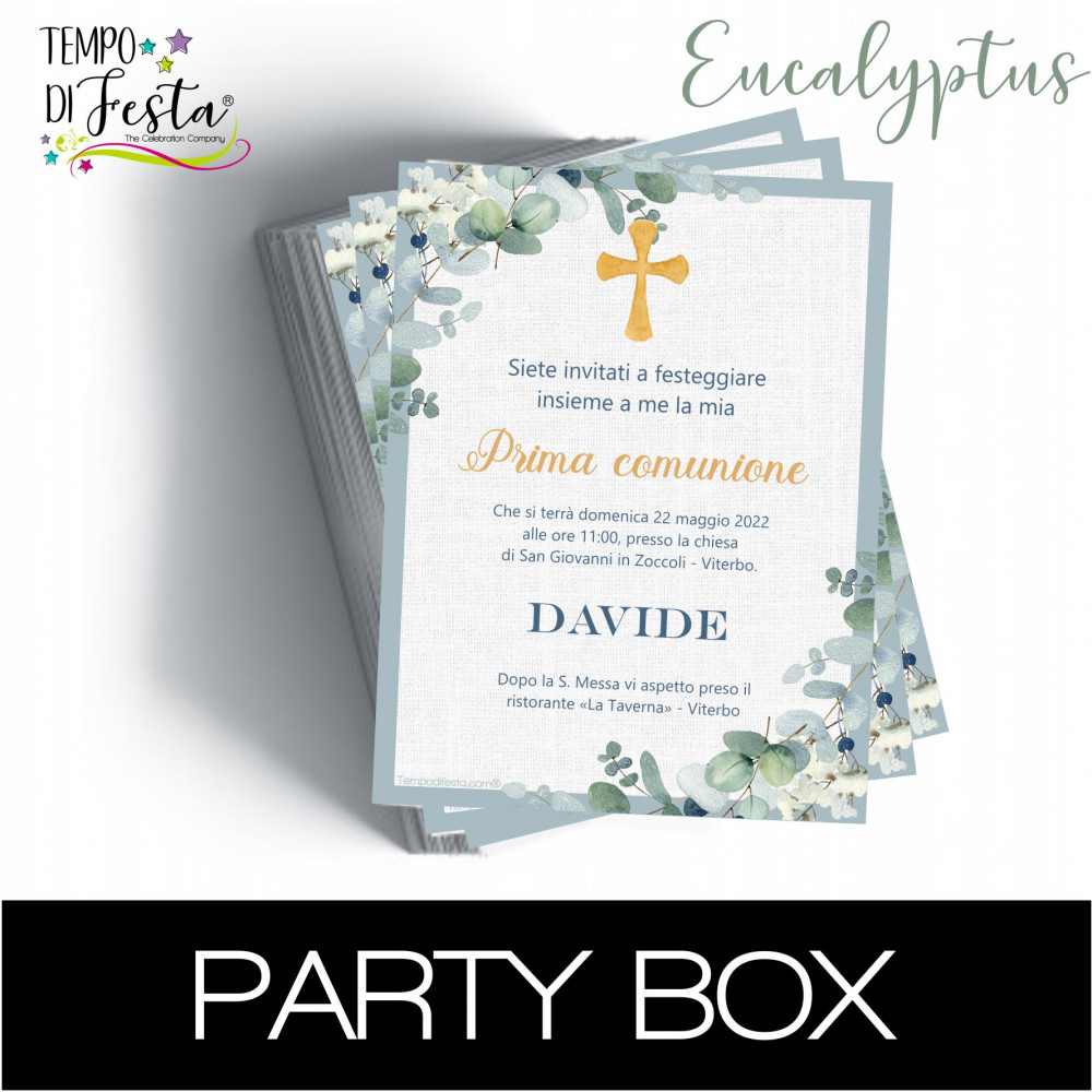 Eucalipto invitaciones personalizadas.