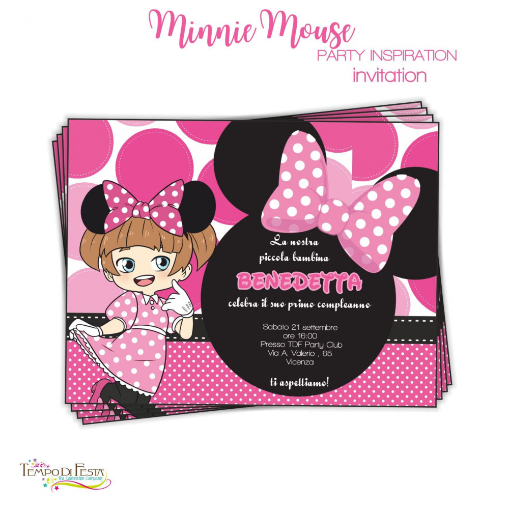 Minnie Mouse invitaciones...