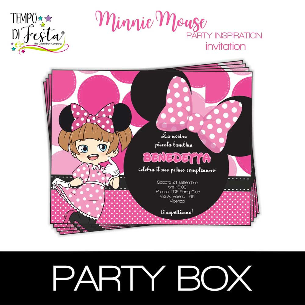 Minnie Mouse invitaciones...