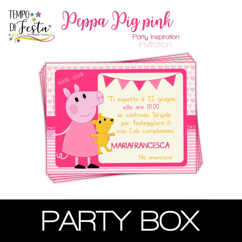 Peppa Pig Pink invitations...