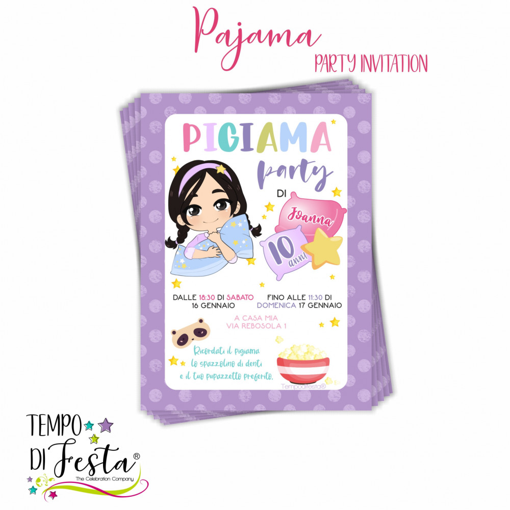 Pijama Party invitación...