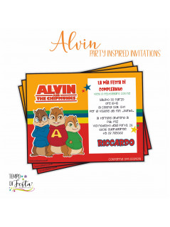 Invitaciones inspiradas en Alvin y las ardillas