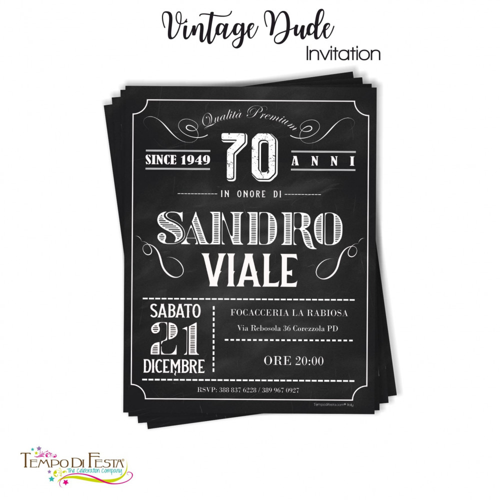 Hombre Vintage invitaciones...