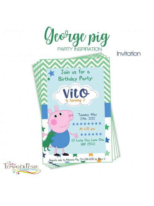 INVITI DI COMPLEANNO GEORGE PIG