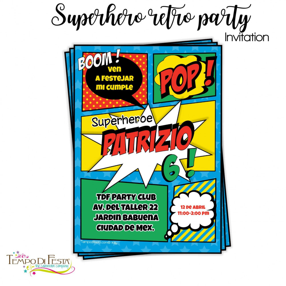 Superhéroe invitaciones...