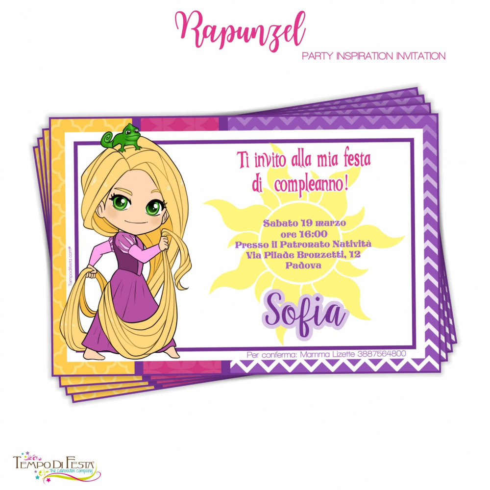 Tangled printable invitations