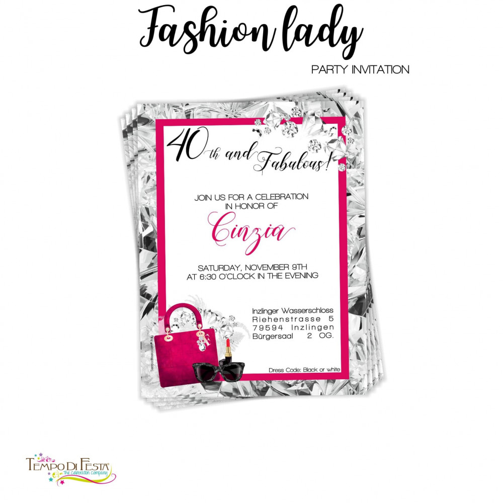 Fashion Lady invitaciones...