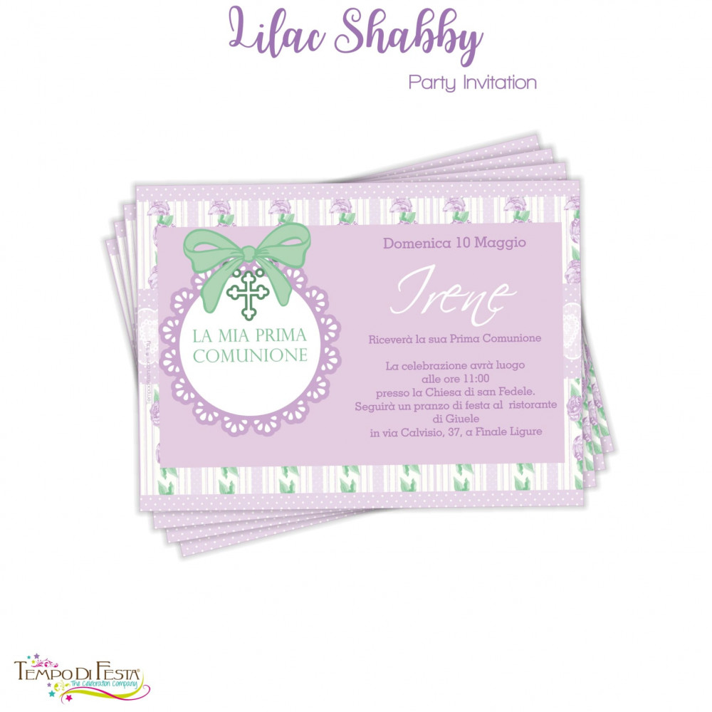 Shabby Lila invitaciones...