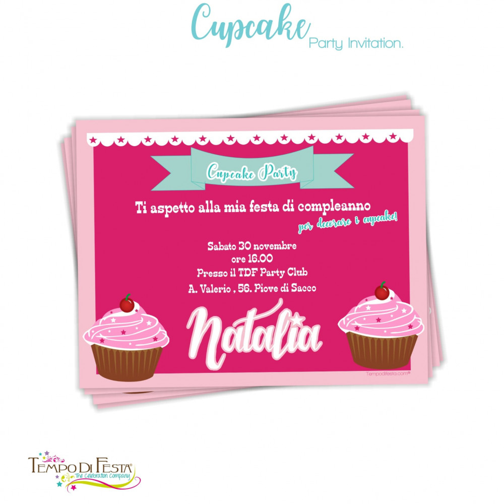 Cupcake invitaciones...