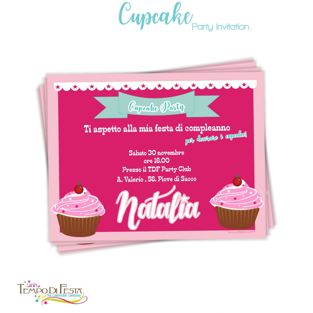 Cupcake printable invitations