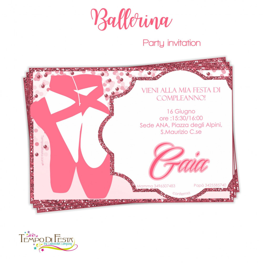 Ballerina invitaciones...