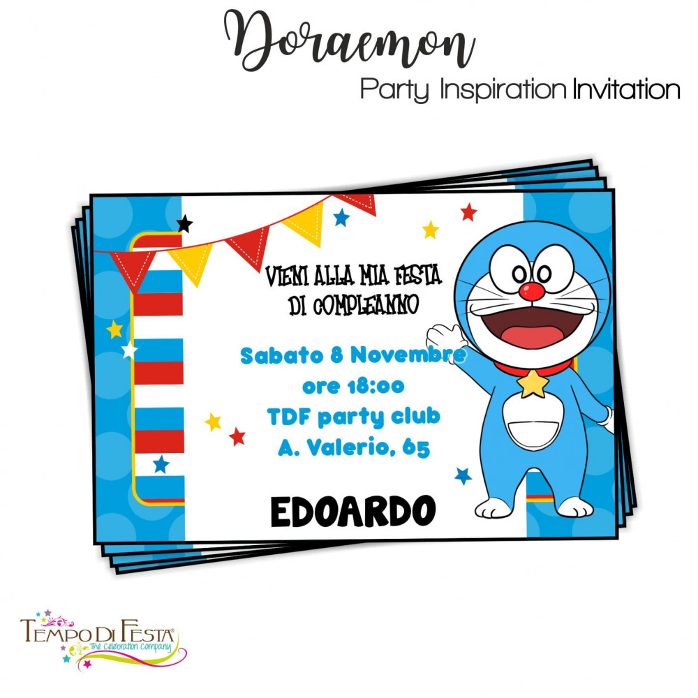 inviti di compleanno doraemon